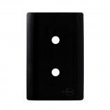Placa p/ 2 Furos 4x2 - Novara Preto Brilhante